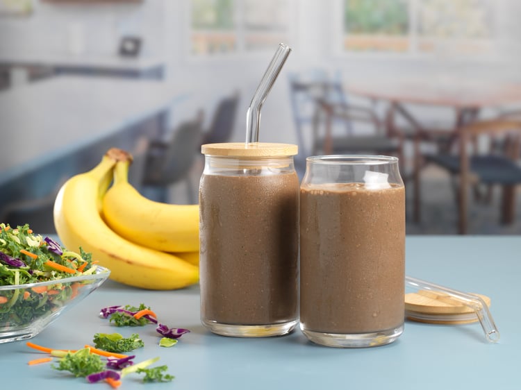 SuperFood Veggie Slaw Chocolate Banana Smoothie_10062-1